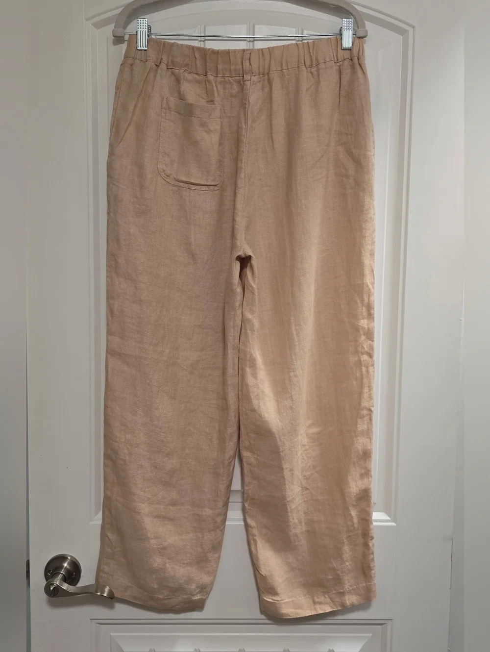 QUINCE 100% European Linen Pants In Flax High Rise. Ankle. Minimalist - Picture 4 of 6
